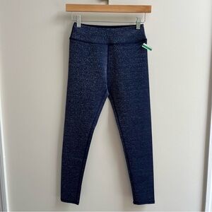 [zella girl] high waist metallic leggings navy blue L